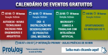 WorkShops Gratuitos: Programação 1ª Semestre