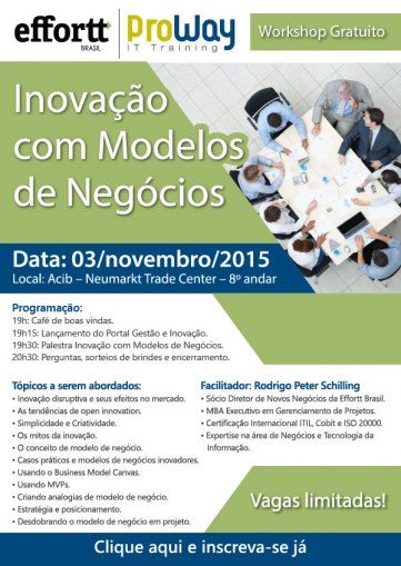 Effortt Brasil e ProWay formalizam parceria para oferecer treinamentos em Gestão e Inovação e promovem Workshop Gratuito aberto ao público