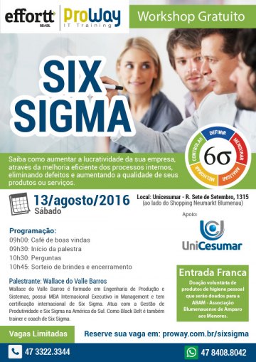 ProWay e Effort Brasil promovem Workshop Gratuito de Six Sigma