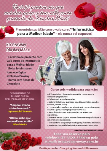 ProWay lança Promoção para Dia das Mães 2014