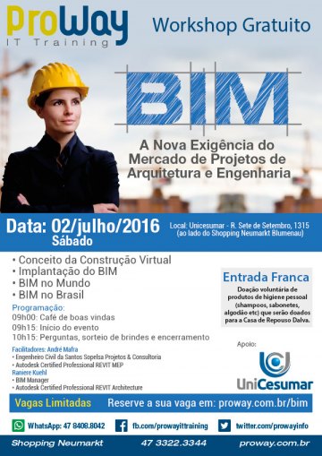 Workshop Gratuito: BIM – A Nova Exigência do Mercado de Projetos de Arquitetura e Engenharia