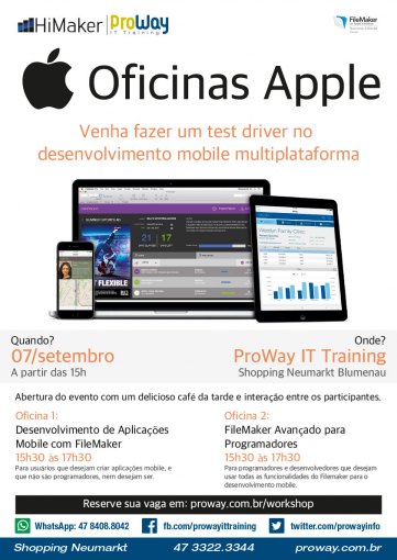 Aproveite o seu feriado de forma produtiva nas Oficinas Apple ProWay